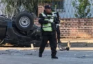 Violento choque y vuelco de un móvil policial deja varios heridos en barrio Ceferino